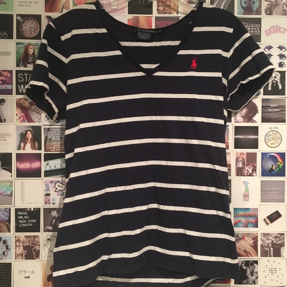 Ralph Lauren navy striped T-shirt